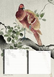 Calendrier d'anniversaire Estampes d'oiseaux du maître japonais Koson