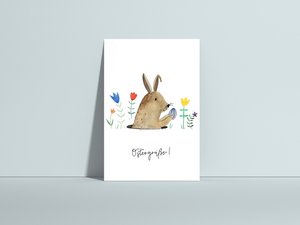 Osterkarte, Hase, Ostergrüße