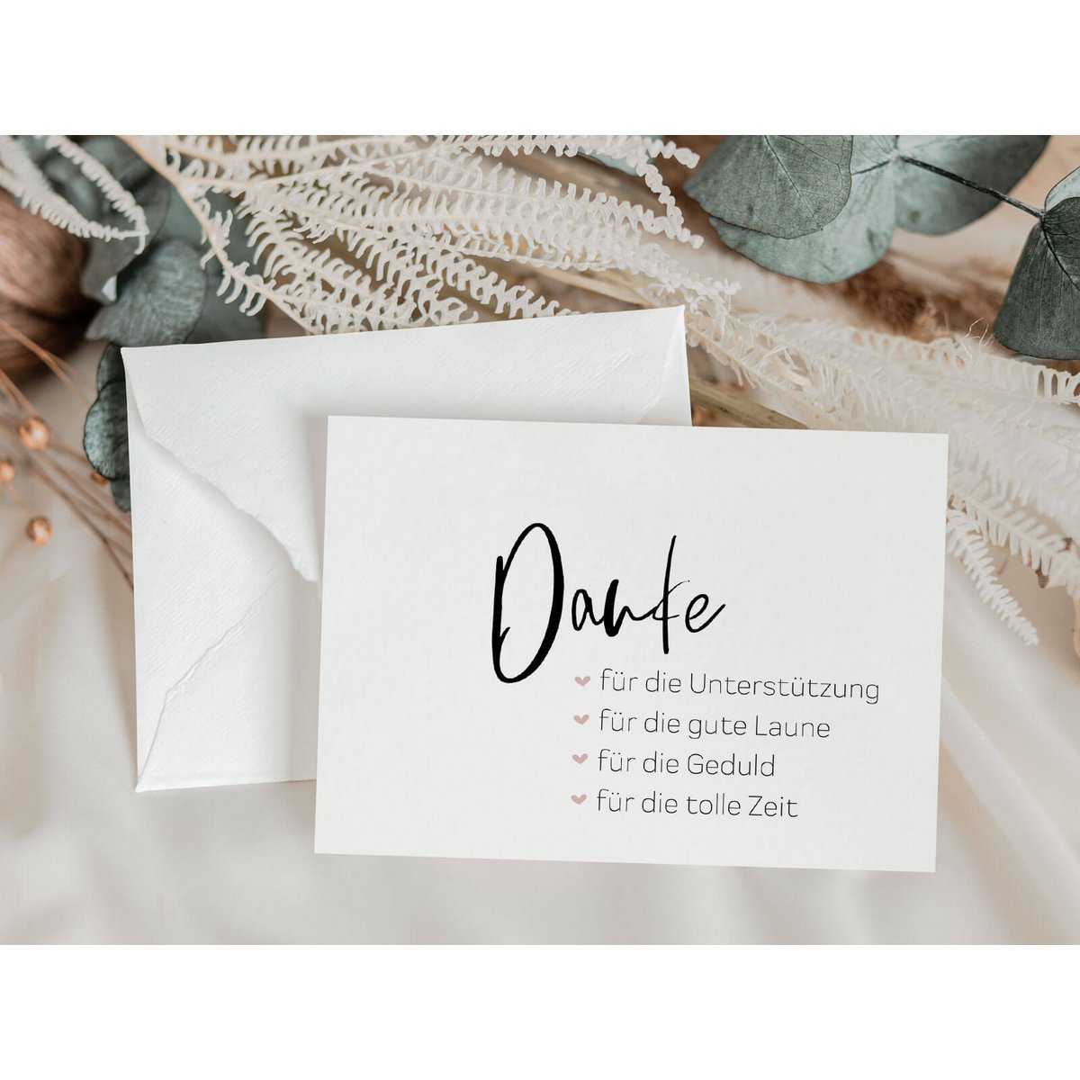 Postcard "Thank you (support)" statement