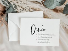 Énoncé de carte postale "Merci (support)"