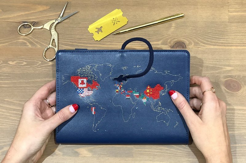 Cuaderno de Viaje Stitch Azul Marino
