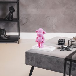 Ozdoba - Figurka małpy „The Legend” - Polyresin - Pink - 11x7x19cm