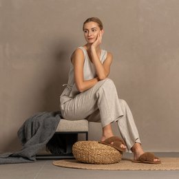Women's Cross Fluffy Slippers