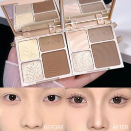4 kleuren Markeerstift Contour 3D Facial Bronzer Cosmetische Verhelderende Beige Matte Hoogtepunten Palet Oogschaduw Neus Poeder Make-up