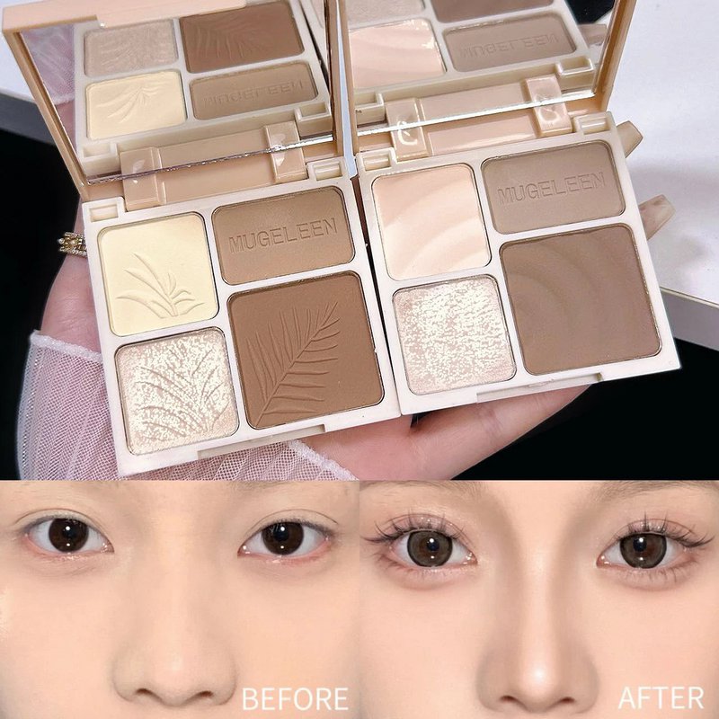 4 kleuren Markeerstift Contour 3D Facial Bronzer Cosmetische Verhelderende Beige Matte Hoogtepunten Palet Oogschaduw Neus Poeder Make-up