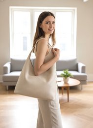 Damska torba typu Tote z prawdziwej skóry, Made in Italy, art. 112698