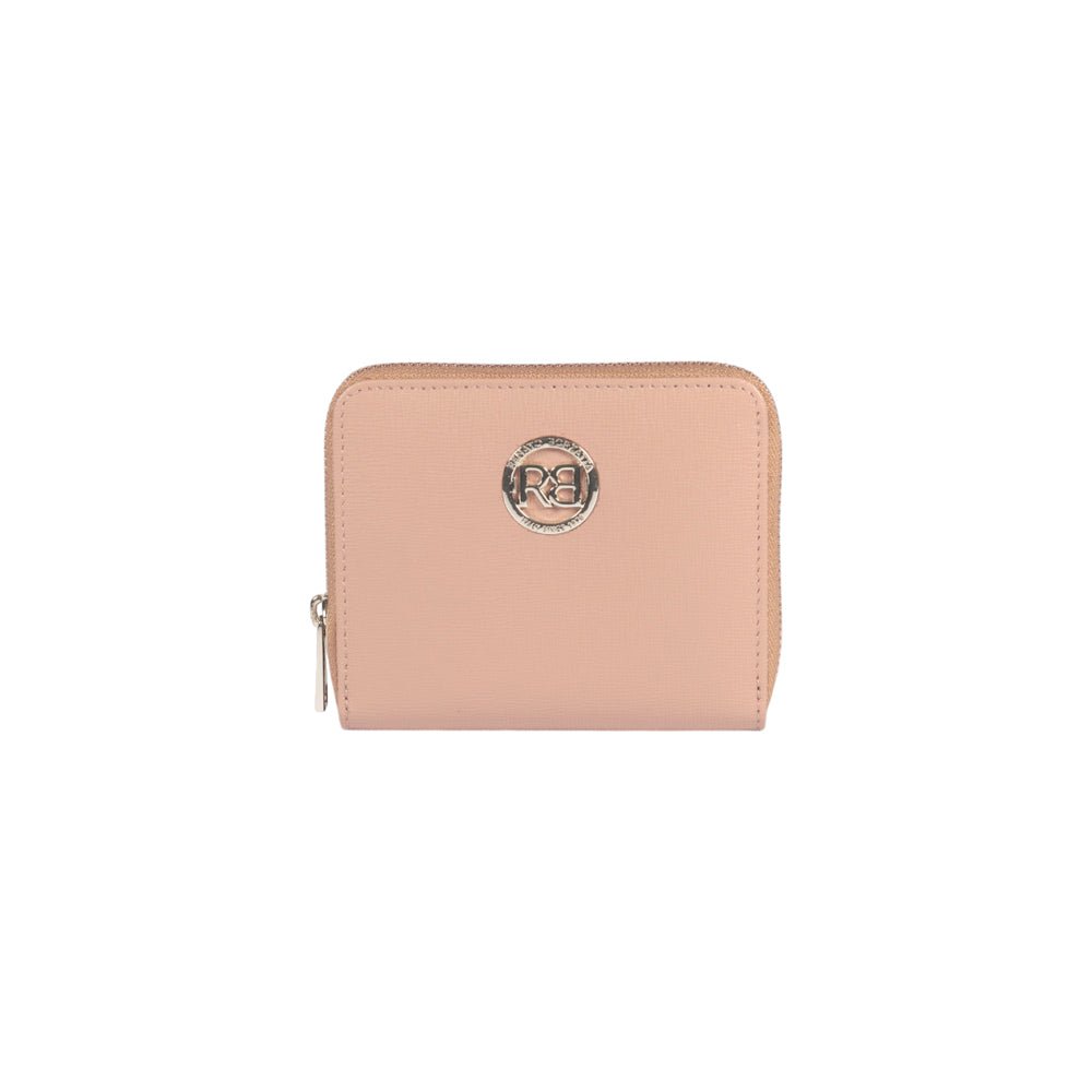 RB1086AU | Damenbrieftasche mit Reißverschluss, hergestellt in Italien aus echtem Saffiano-Leder. Pulverfarbe
