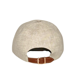 Naturlig linned baseballkasket CacheMio® |Ubleget stof | Uforarbejdet linned