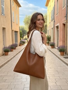 Women's Genuine Leather Hobo Bag, Made in Italy, art. 112710