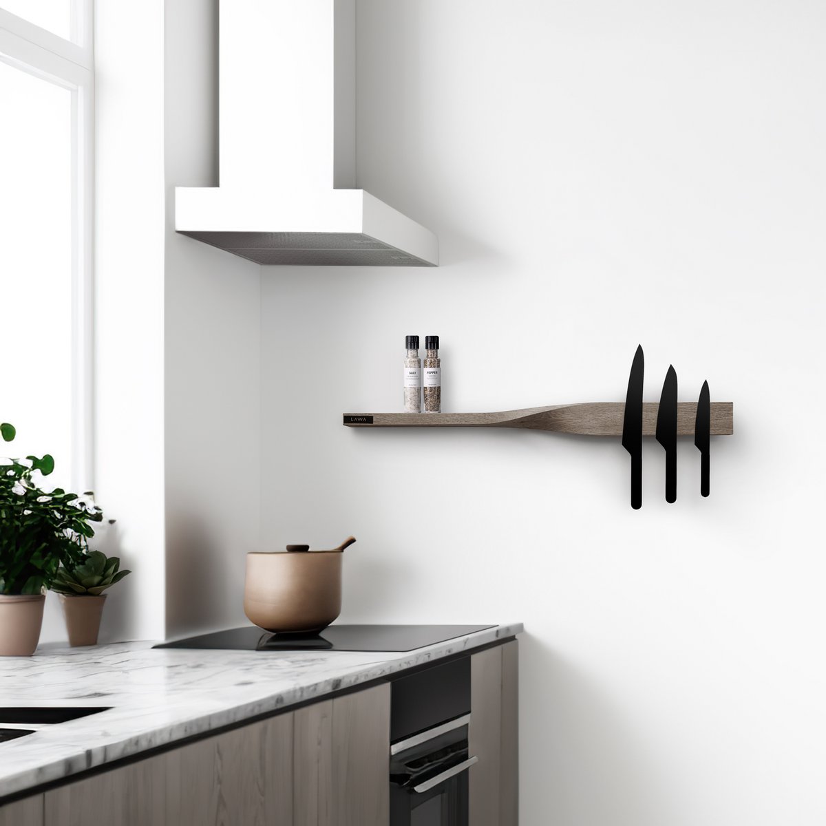 Magnetische twistplank in gerookte eiken