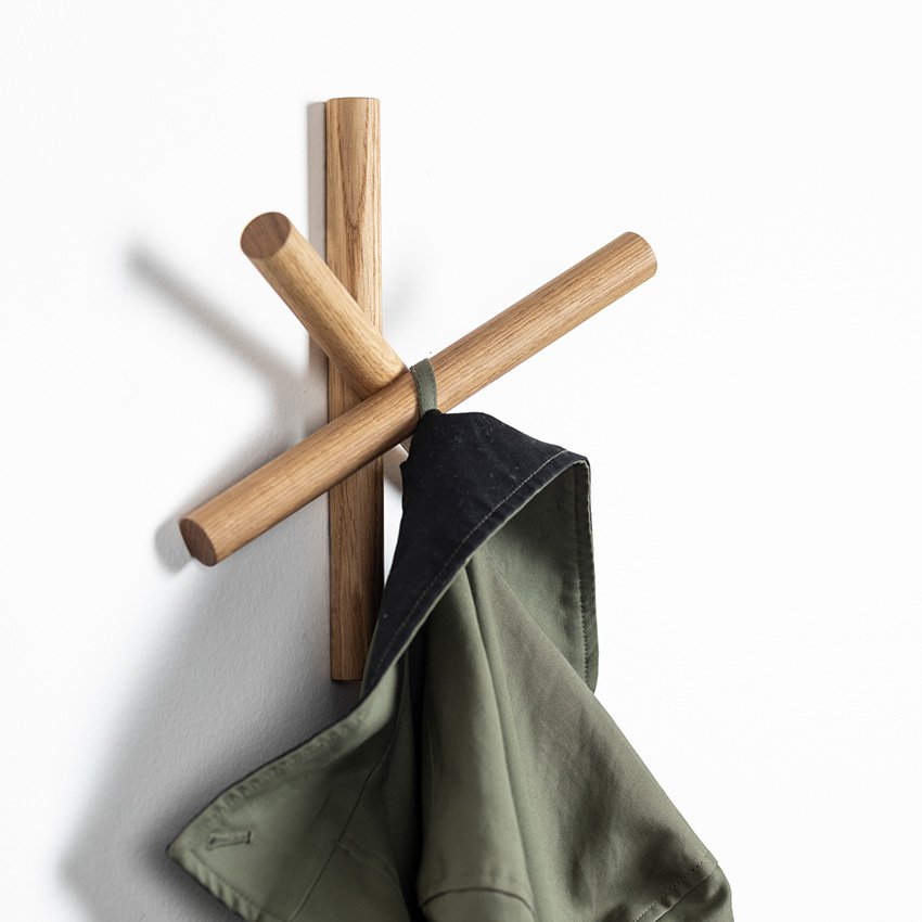 Logs coat hook - Brown