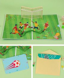 Football Goal 3D Pop-Up Card for Dad, Him & Soccer Fans
