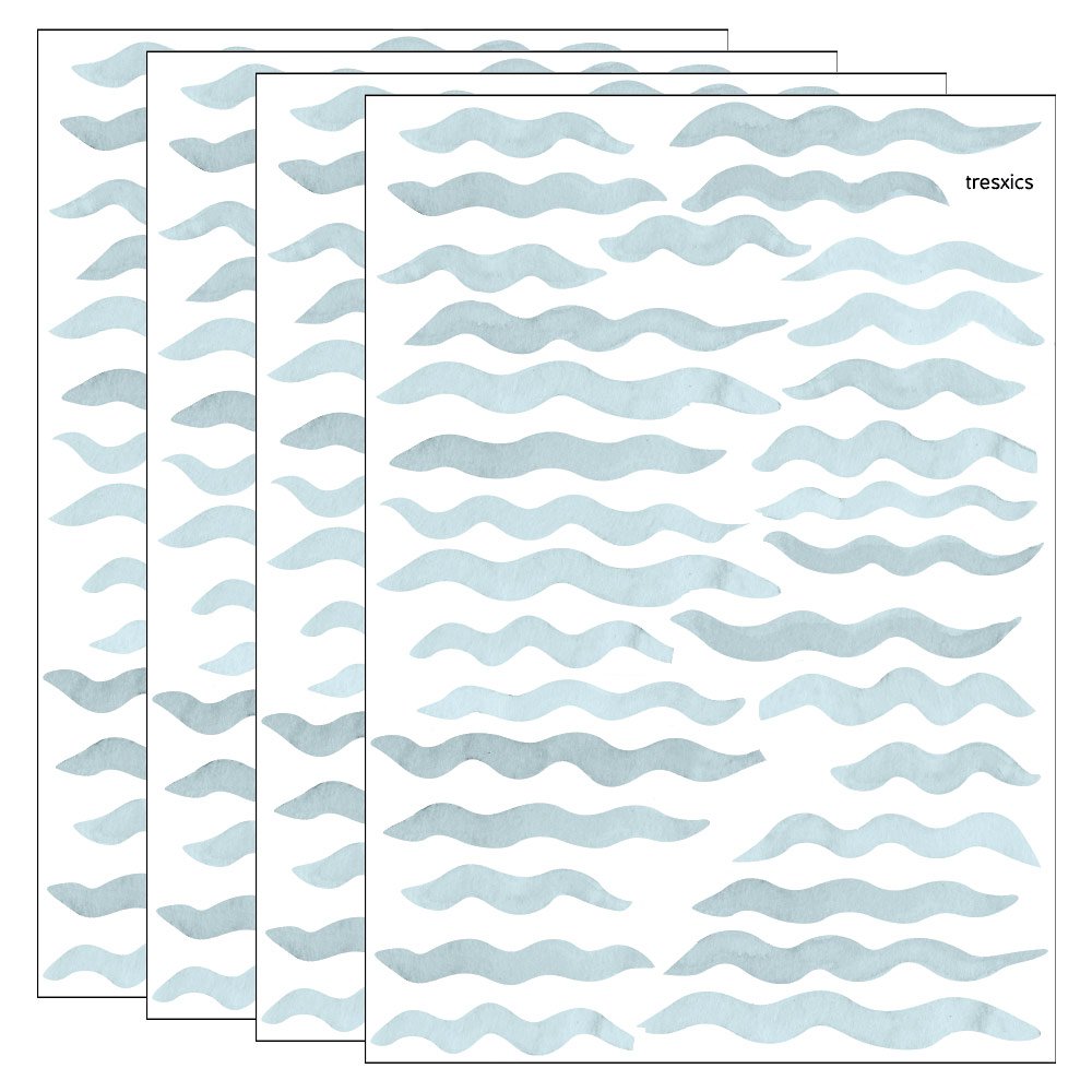 Watercolor waves wall sticker