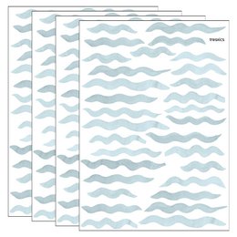 Watercolor waves wall sticker
