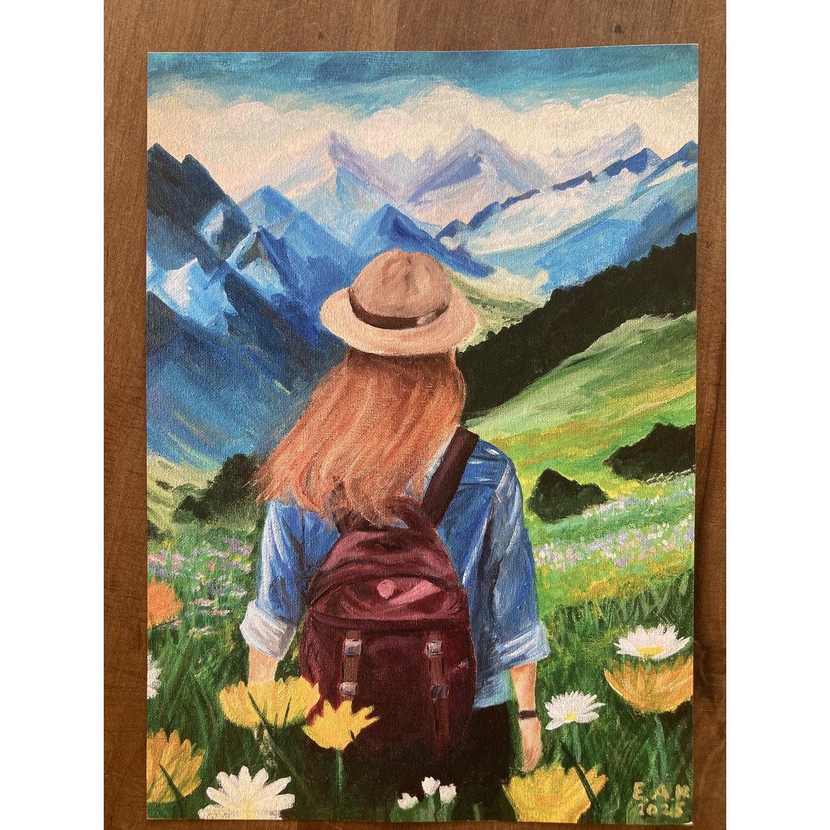 Mujer en las montañas – Bergbloei | Póster artístico A4