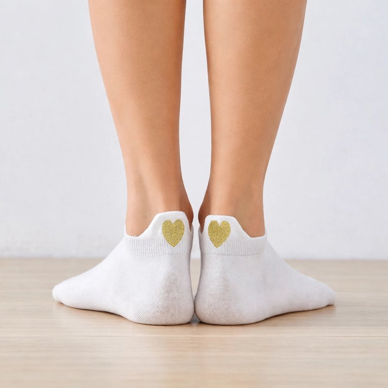Goldherz-Zungensocken für Damen I 35-41