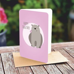 Natural paper double card 5138