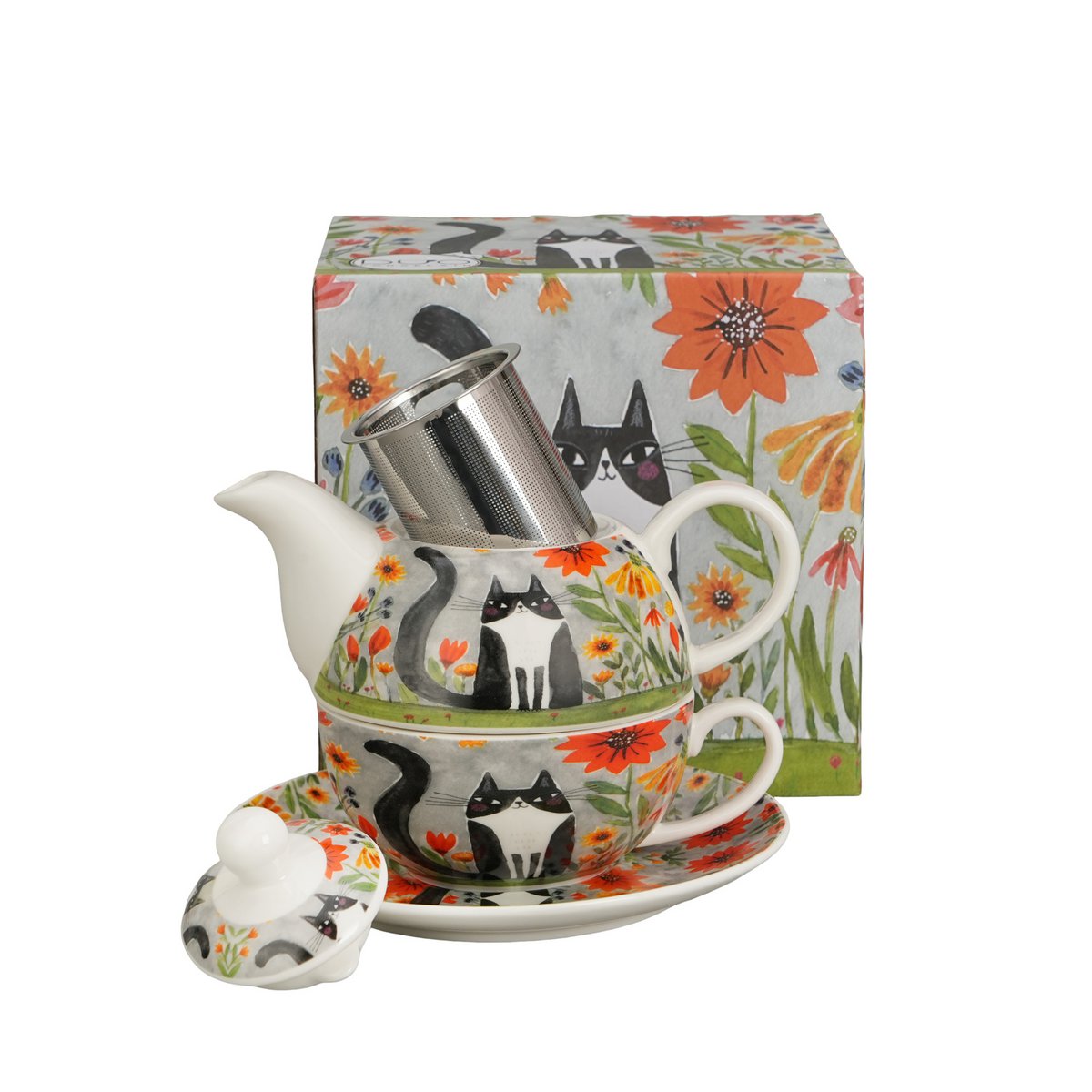 DUO CATS Tea for One, 350ml, MEADOW, Giftbox