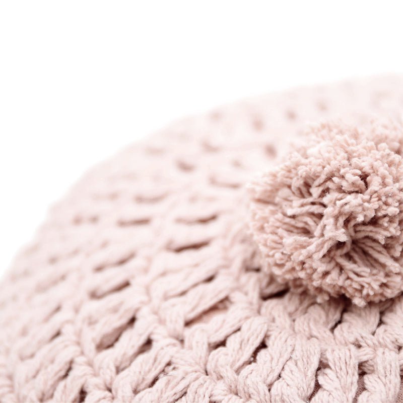 LENKA ROSE NUDE round crochet cushion