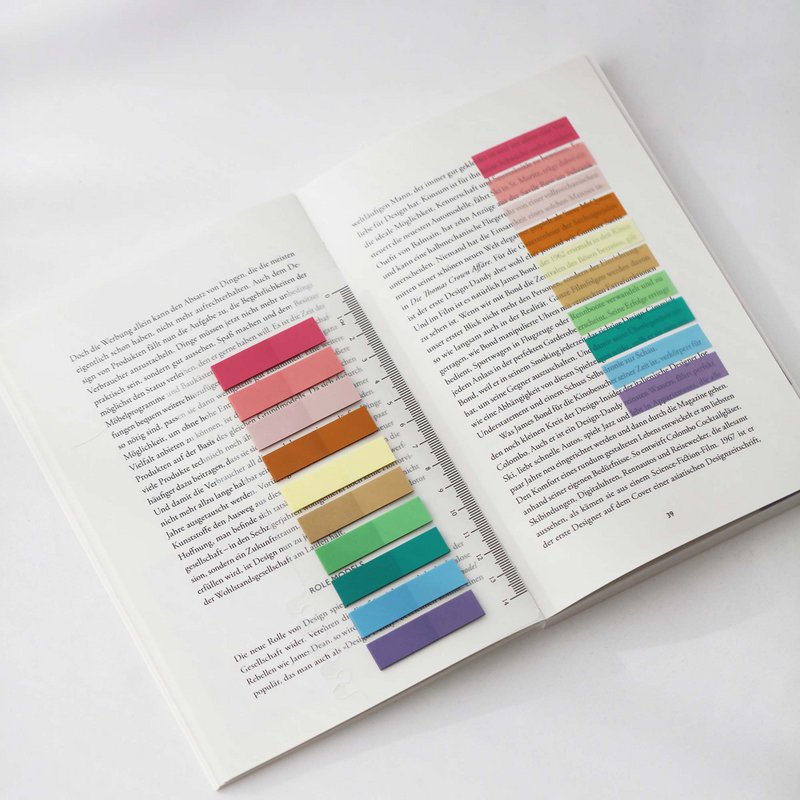 Prism Garden | Transparent Sticky Notes by Ordinate | Aesthetic Book Annotation Tabs | Minimal Desk Productivity Tool for Calm & Creative Workspaces