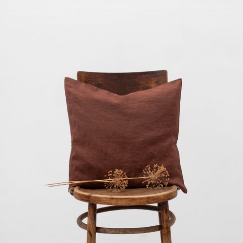 Chocolate Linen Cushion Cover