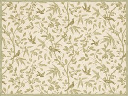 Beige Zweige und Vögel - Tischsets | Platzsets aus Premium-Vinyl 40 x 30 cm - 4 Stück