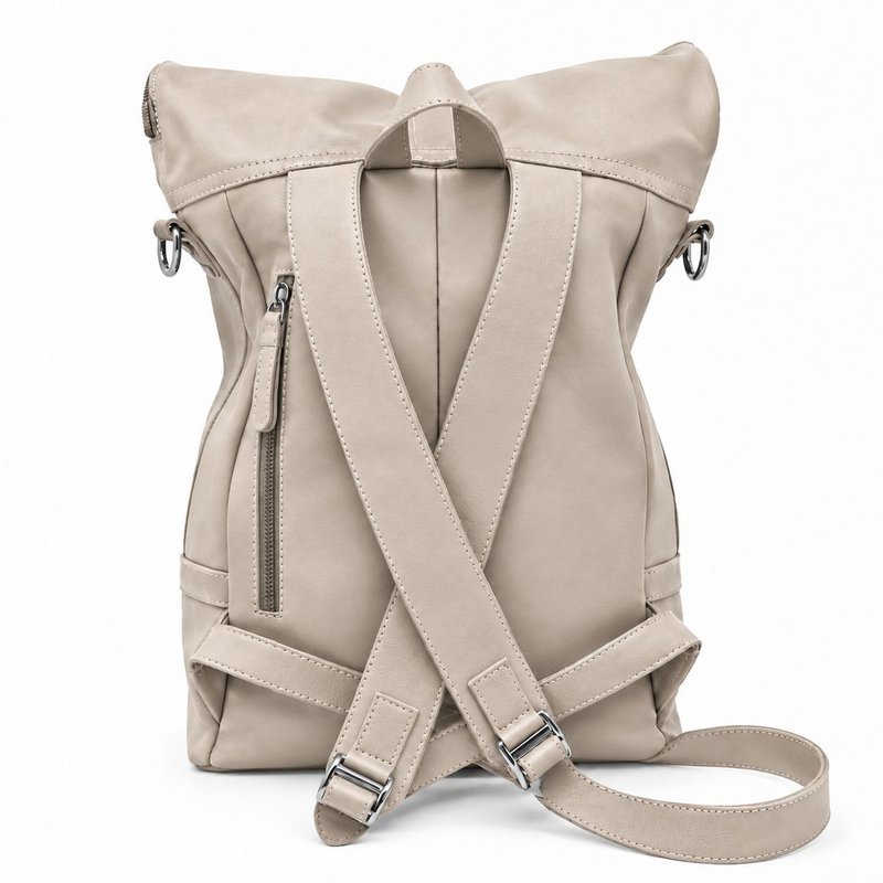 ROLLTOP BACKPACK Rucksack Leder mushroom