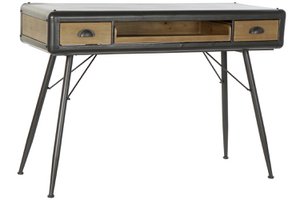 FIR METAL DESK 118X52X84 2 NATURAL MB171208