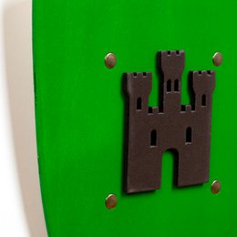 SHIELD KAMELOT S GREEN WITH CASTLE - ST658