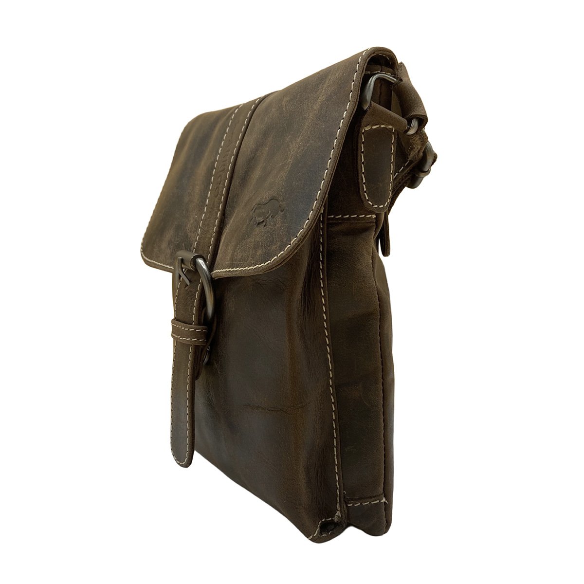 Læder skuldertaske Crossbody taske lavet i 3 farver buffalo læder - Kompakt taske ægte læder