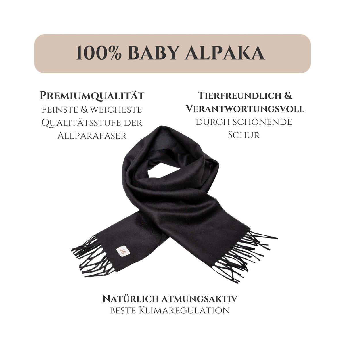 Schal - 100% Baby Alpaka