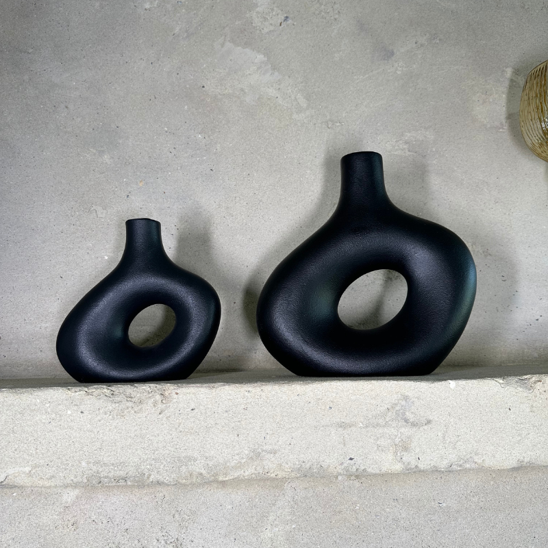 Keramikvase - Luna Vase Schwarz Klein