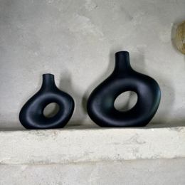 Keramikvase - Luna Vase Schwarz Klein