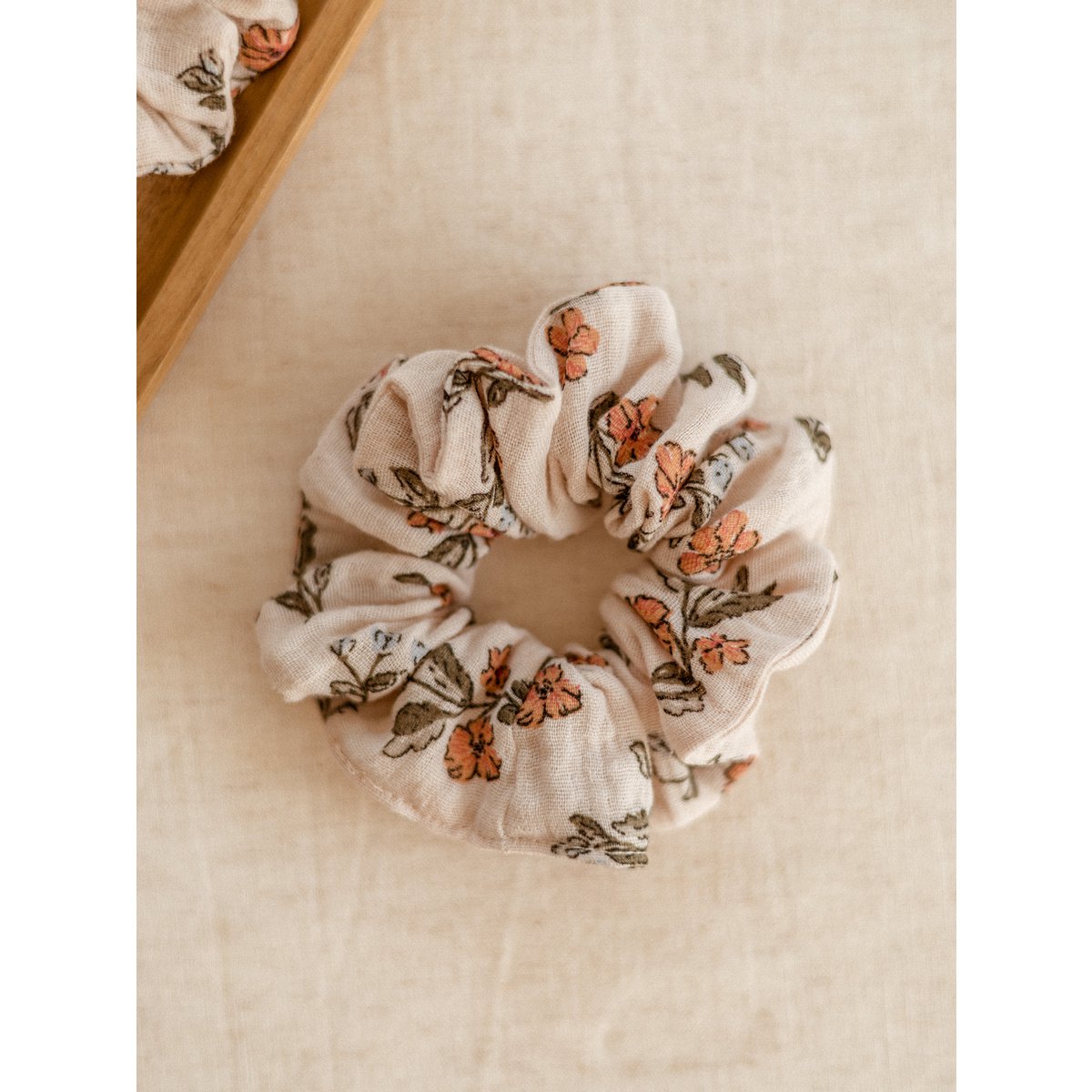 Scrunchie large / floral vintage