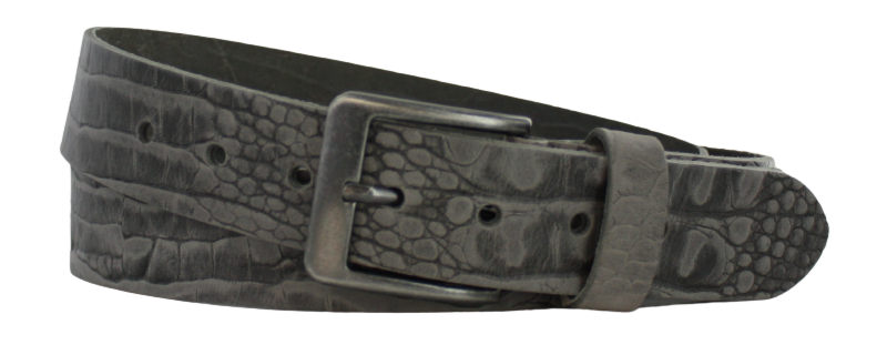 Waist belt 4cm | Grain leather crocodile print