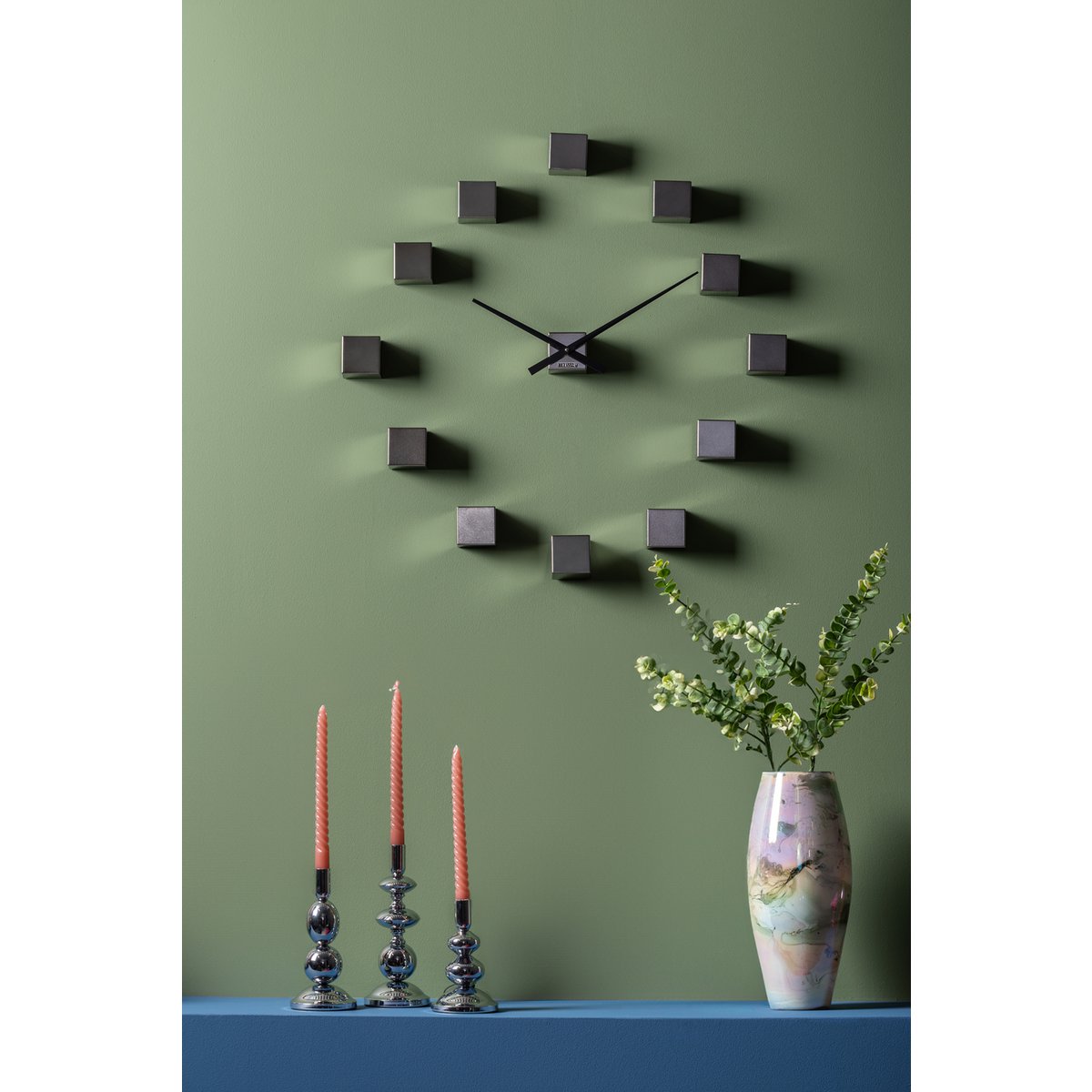 Orologio da parete fai da te cubico metallico