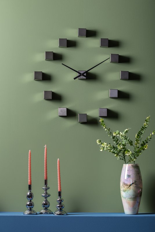 Reloj de pared DIY Cubic Metálico