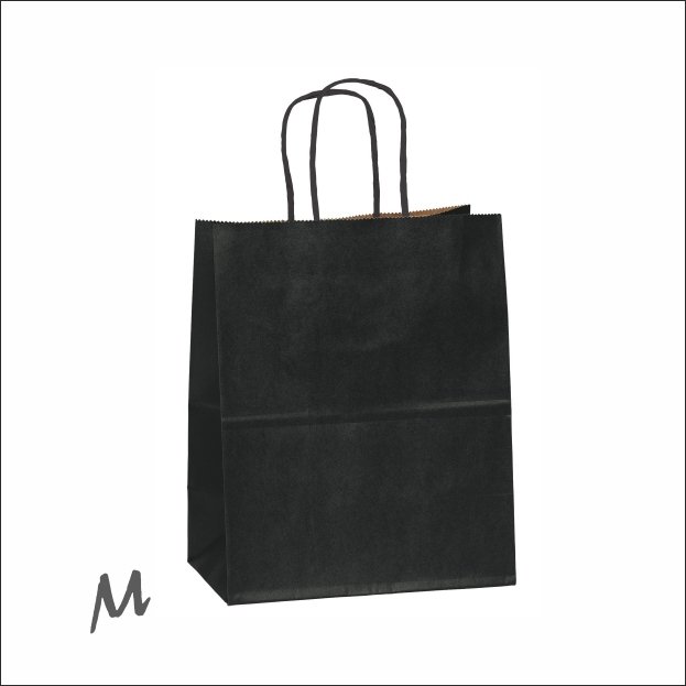 Kraftpose medium – Sort (100 stk.)