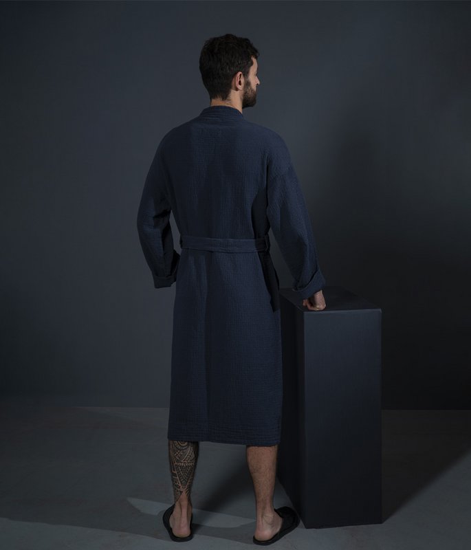 Men's bathrobe Orion Solid Anthracite