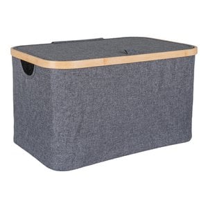 Noto Basket - Dark Grey, Bamboo/Polyester, 30x45x25 cm