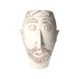 Antike Männerkopfvase, hergestellt in Italien, H 38 x Ø 30 cm