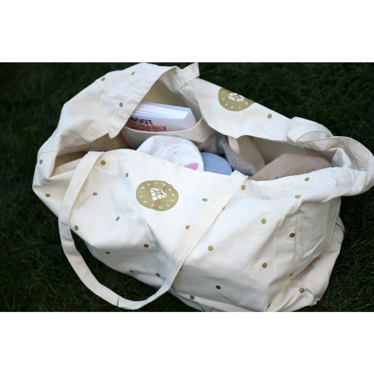 NATURALSOPHY shopping bag with 6x inside pockets