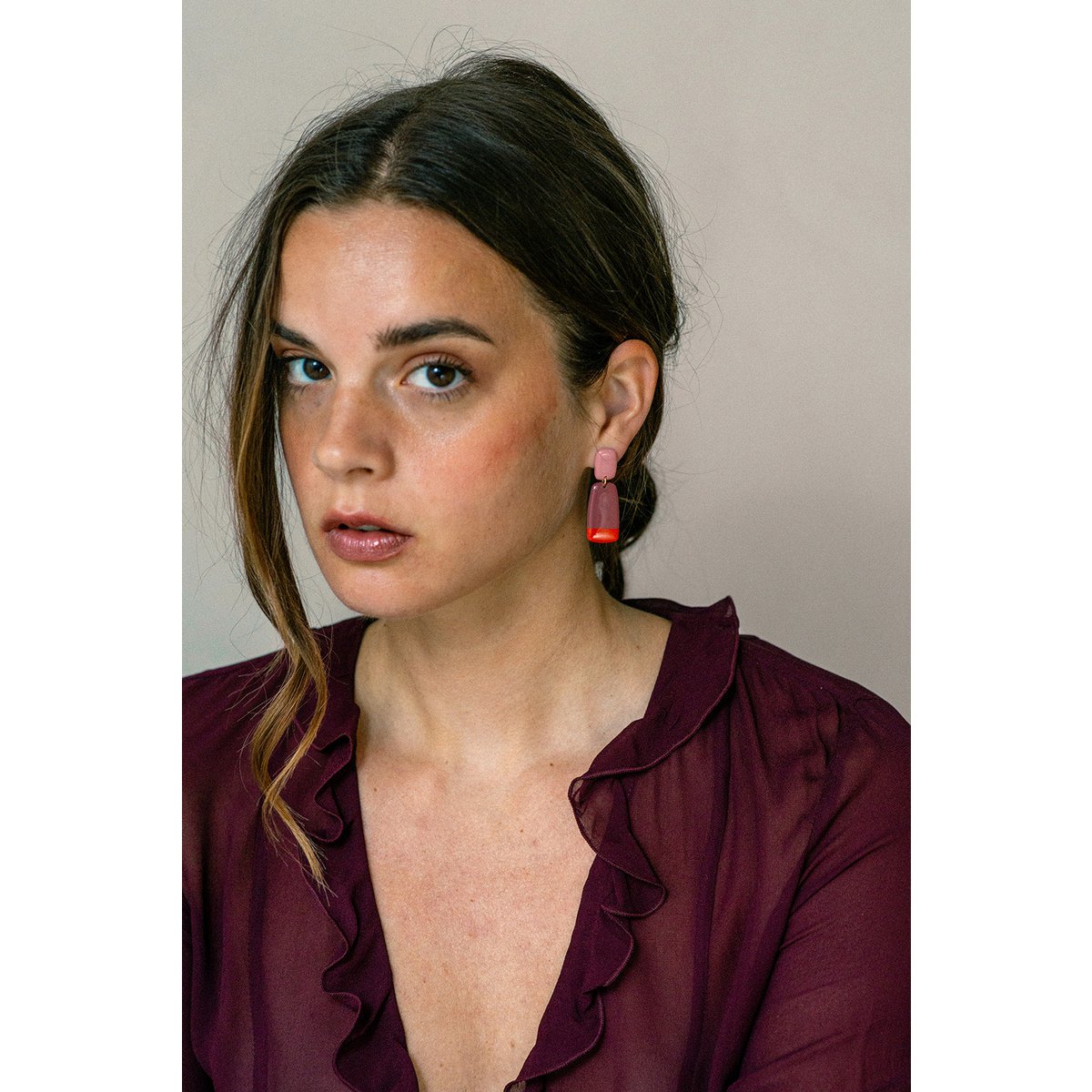 Earrings Juna - Bloom / Mauve / Sunset