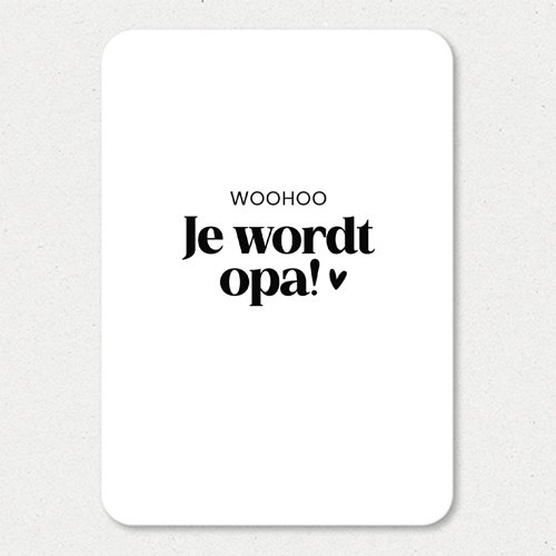 Kaart | Woohoo, je wordt opa