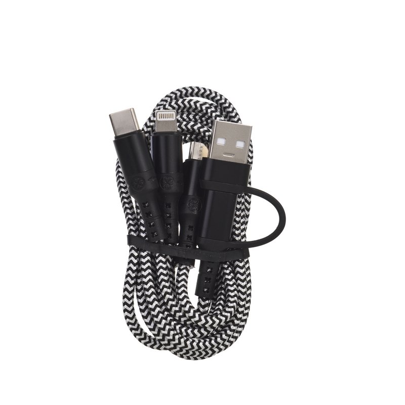 Cable 3 en 1 con conectores para Iphone y Smartphone