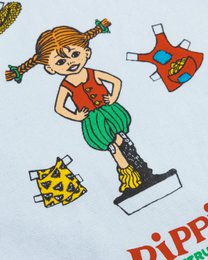 koaa – Pippi Langstrømpe “Kunterbunt” – T-shirt blå/grøn/gul