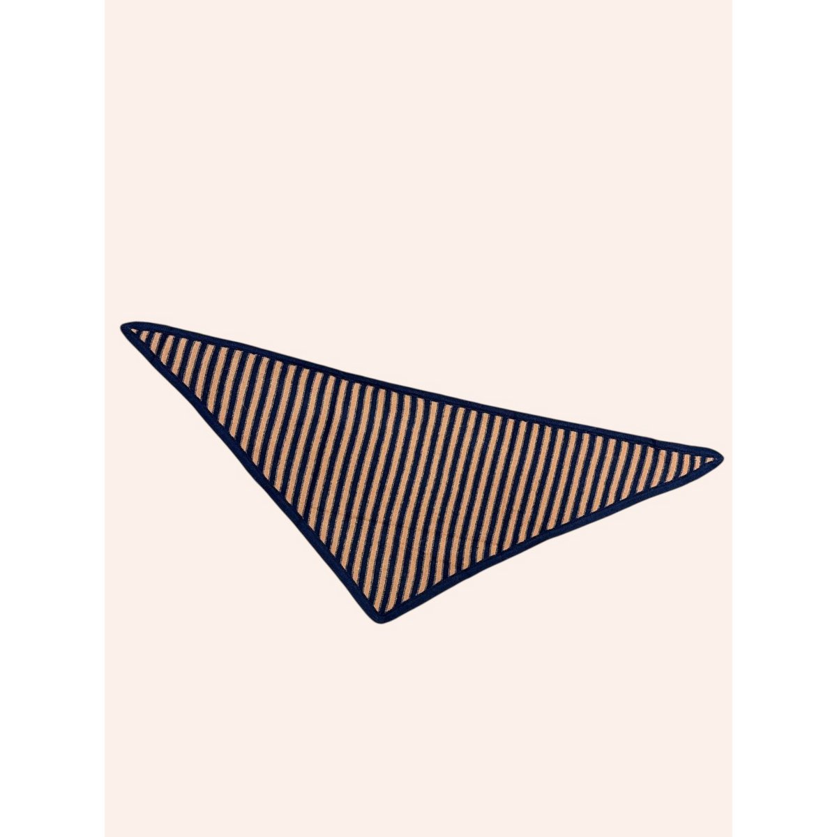 Foulard triangle rayé 100% laine mérinos