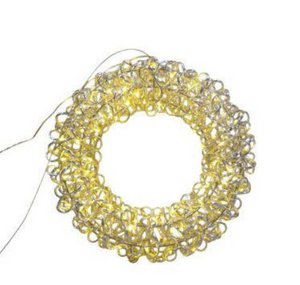 WREATH ALU W/LED 1PC WARM WHITE