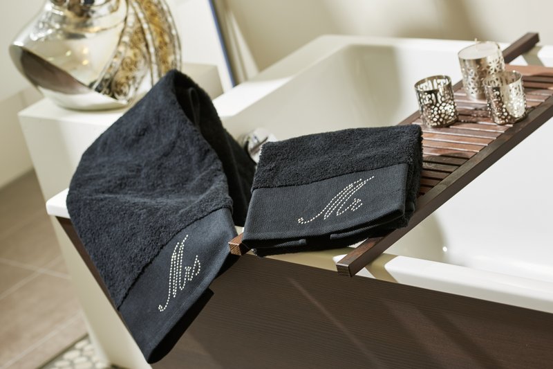 Håndtuchserie BLACK LINE STONE MRS