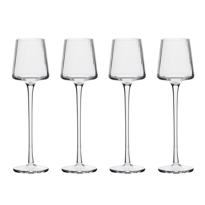 Set of 4 Empire Clear Liqueur Glasses